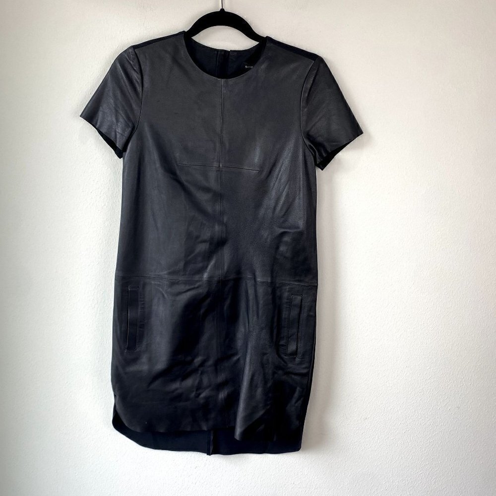 Banana Republic Leather Mini Dress 0